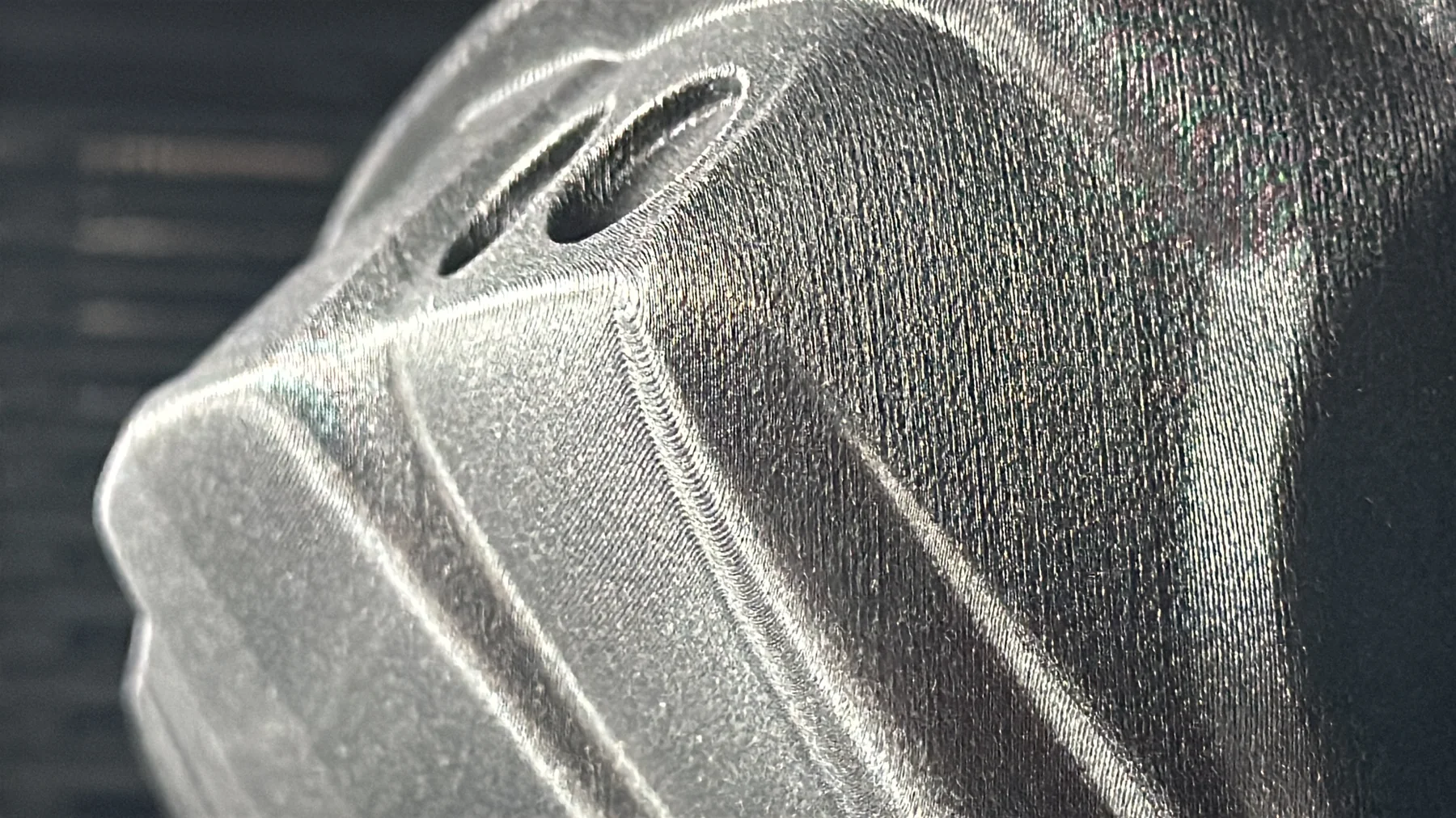 Close-up detail of an ASA-CF printed component